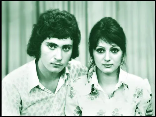 Jan and a friend in a 1970s portrait